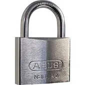 ABUS Cadenas à Clé Laiton Gris Anse Inox sous Blister