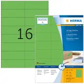 Herma Special - Papier - mat - auto-adhésif permanent - vert - 105 x 37 mm 1600 étiquette(s) (100 feuille(s) x 16) étiquettes