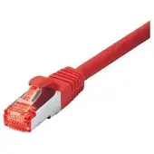 Tecline Câble patch S-STP (PIMF), Cat 6, rouge, 20,0 m Câble patch avec protection anti-pli particulièrement étroite (71520R)