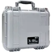 Peli 1400 SVF flightcase argent avec mousse 300 x 225 x 132 mm