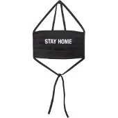 Mister tee Foulard 'Stay Home' noir / blanc