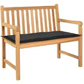 vidaXL Coussin pour banc de jardin Noir 100x50x4 cm Tissu Oxford