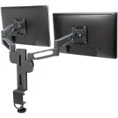 Kensington SmartFit Dual Monitor Arm Mount - Kit de montage (fixation par pince pour bureau, 2 bras de moniteur) - pour 2 écrans LCD - gris foncé - ordinateur de bureau
