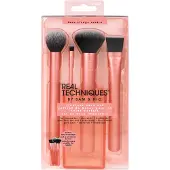 Real Techniques Set Flawless Base Makeup Brushes Doré Femme