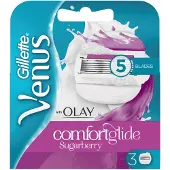 Gillette 3 x Lames de rasoir de remplacement pour femmes Venus et Olay parfum framboise