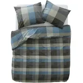 Daydream Parure de Lit DayDream Phil Bleu Coton-240 x 220 cm | Lits-Jumeaux