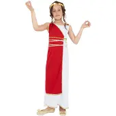 Generique Déguisement Déesse Grecque Rouge Fille 7/9 Ans Rouge 38775m Smiffys 7/9 ANS - 38775M Smiffys