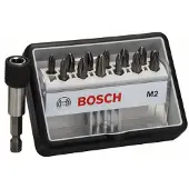 Bosch Embouts de vissage courts qualité extra-dure Robust Line, set de 12 pièces + 1 (M)