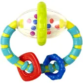 Bright Starts Hochet pour b?b? ? saisir et ? faire tourner et jouet de dentition sans BPA ? partir de 3 mois
