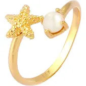 Elli Bague or / blanc perle