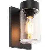 QAZQA Applique murale extérieure moderne en acier inoxydable noir IP44 - Jarra