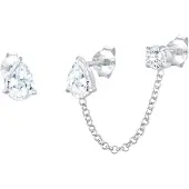 Elli Boucles d'oreilles argent / transparent