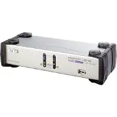 Aten CS1742, commutateur KVM à 2 ports avec hub USB et double vue VGA, Commutateur KVM, Argent
