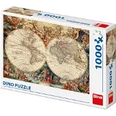 Dino Bikes Puzzle - Carte historique - 1000 pièces