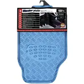 Race Sport Jeu De 4 Tapis De Sol Look Aluminium - Universels - Bleu