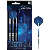 XQ Max Fléchettes Mistral en acier 90% - - Pointe de 21g - Bleu