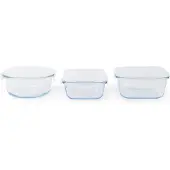 Pebbly Boîte Hermétique Pebbly Plastic 800/650/800 ml (3-Pièces)