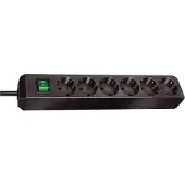 Brennenstuhl Prise Eco-Line 6 voies 3,00 m Noir -