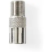 Nedis Adaptateur satellite et antenne | F femelle | IEC (Coax) femelle | nickelé | 75 Ohm | droit | métal | argent | 1 pc. | Boîte
