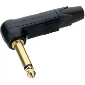 Neutrik Winkel-Klinkenstecker 90 Grad mono SW, Connecteur audio, Noir