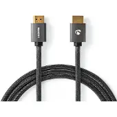 Nedis Câble Hdmi Haut Débit Cvtb34000gy30 Sur Ethernet Hdmi-hdmi 4k Arc 18 Gbps Coton 3 M 60hz