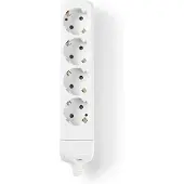 Nedis Prise multiple Contact avec Protec Cion 4 prises, blanc (4x)