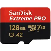 SanDisk MicroSDXC Extreme PRO 128 Go 170 Mo/s + Adaptateur SD