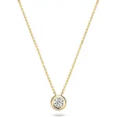 Blush Collier en or jaune 14 carats avec zircone 3052YZI