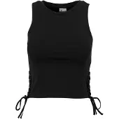 Urban Classics Top de - Débardeur Court Avec Laçage - L - XL - pour Femme - noir - Taille L