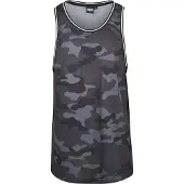Urban Classics T-Shirt 'Camo Mesh' gris / gris foncé / noir
