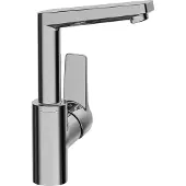 Hansa Hansatwist Mitigeur de lavabo, commande latérale, sans vidage, orientable, saillie : 130 mm