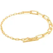 Ania Haie Mixed Link T-bar schakelarmband verguld