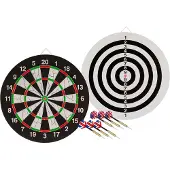 KRF Cible De Fléchettes Flock With 6 Darts 45 Cm