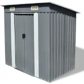 vidaXL Abri de jardin en métal gris