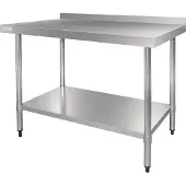 Vogue Établi en acier inoxydable avec barrière d'eau 1500 x 700 x 900 mm