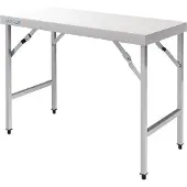 Vogue Table de travail pliante en acier inoxydable | 2 formats