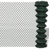 vidaXL Clôture grillagée acier 1,5x15 m vert