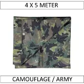 SynxStore Tarpaulin Camouflage - Army - 4 x 5 mètres - 20 m²