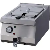 Maxima - Friteuse Gastro Heavy Duty - 1 x 12 l - Appareil individuel - Profondeur 70 cm - Avec robinet de vidange - Electrique