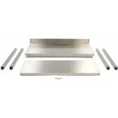 Maxima - Table Gastro en acier inoxydable - 200 x 70 cm - Hauteur réglable - avec Backsplash