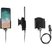 Brodit Active holder with cig-plug - Support véhicule/chargeur pour téléphone portable, Support pour smartphone, Noir