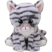 TY 42304 Tabby Cat Millie, Chat gris 15cm, Beanie Babies, Peluche tigrée