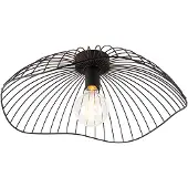 QAZQA Plafonnier design noir 50 cm - Pua