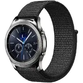 IMoshion Bandeau en nylon pour Samsung Galaxy Watch 3 (45 mm) / Watch (46 mm) / Gear S3 Frontier / Gear S3 Classic (22 mm) - Noir