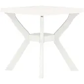 vidaXL Table de bistrot blanche 70x70x72 cm plastique
