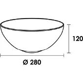 Saniclass BOL lavabo - 28x28cm - rond - céramique - brillant blanc WK-BO28ROHW
