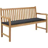 vidaXL Coussin de banc de jardin anthracite 150x50x3 cm tissu oxford