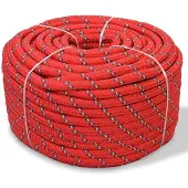 vidaXL Corde de bateau Polypropylène 10 mm 50 m Rouge