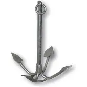 Lalizas Ancrage Grapnel galvanisé à chaud 10 Argent 10 kg Argent 10 kg