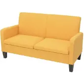 vidaXL Canapé à 2 places 244721 cm jaune